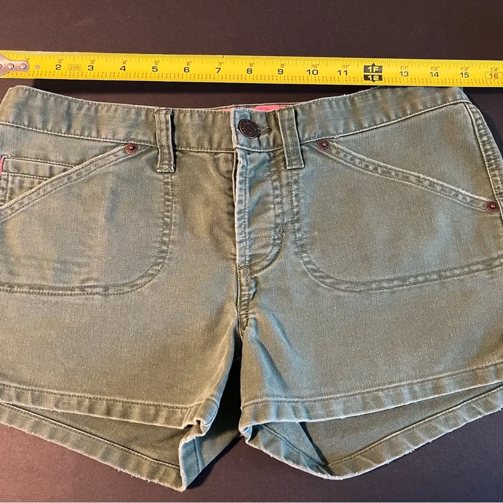 Abercrombie & Fitch Shorts Green 100% Cotton Size 0 - Picture 6 of 8